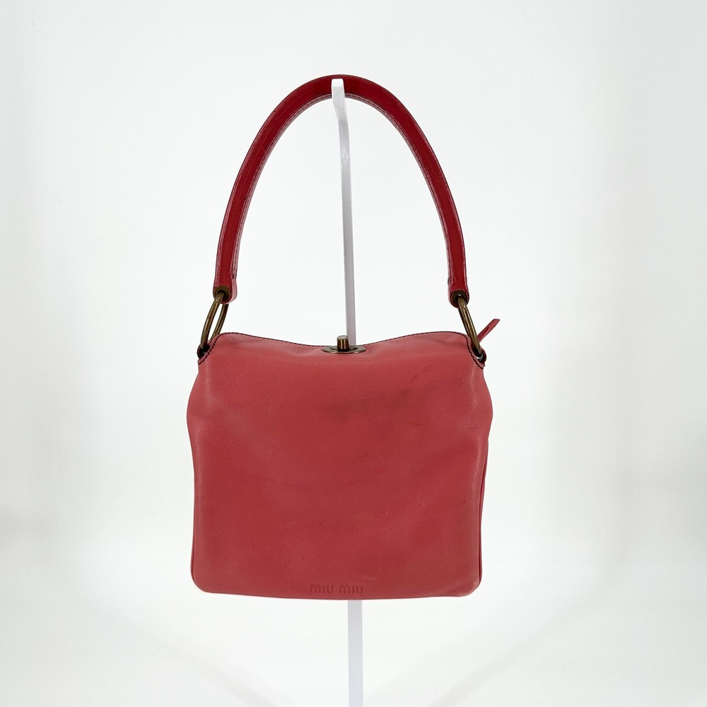 Miu Miu Vintage Pink Leather Shoulder Bag Accordion Triple Pocket Made in Italy
